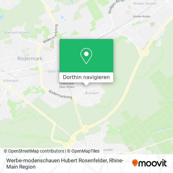 Werbe-modenschauen Hubert Rosenfelder Karte