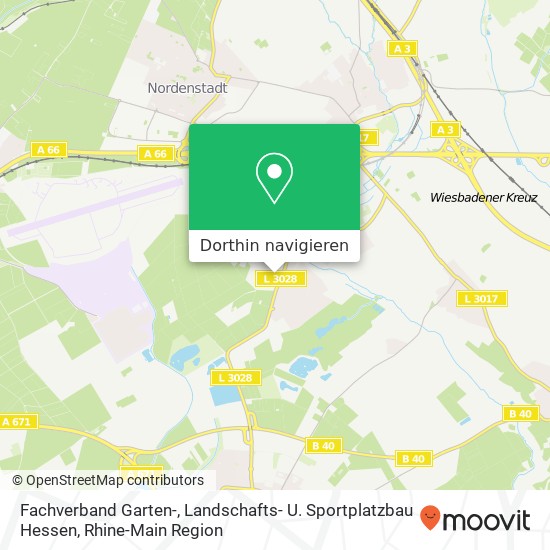 Fachverband Garten-, Landschafts- U. Sportplatzbau Hessen Karte