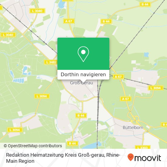 Redaktion Heimatzeitung Kreis Groß-gerau Karte