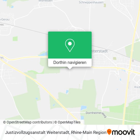 Justizvollzugsanstalt Weiterstadt Karte