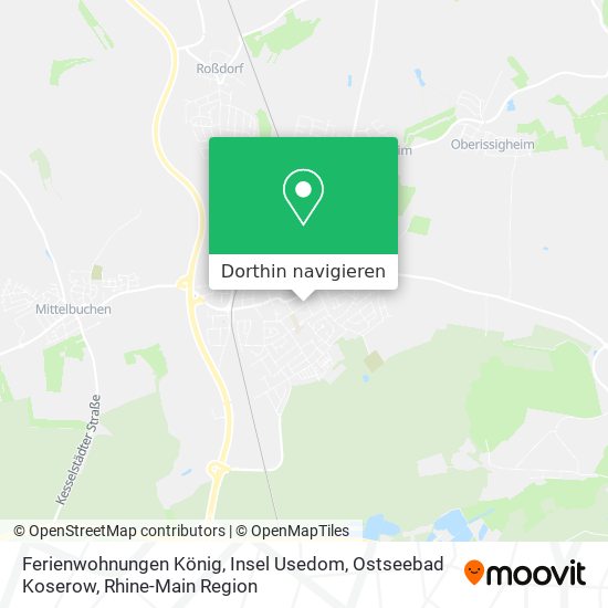 Ferienwohnungen König, Insel Usedom, Ostseebad Koserow Karte
