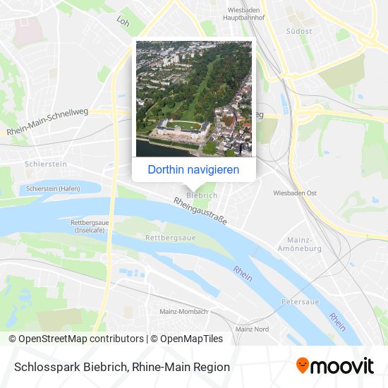 Schlosspark Biebrich Karte