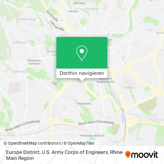 Europe District, U.S. Army Corps of Engineers Karte