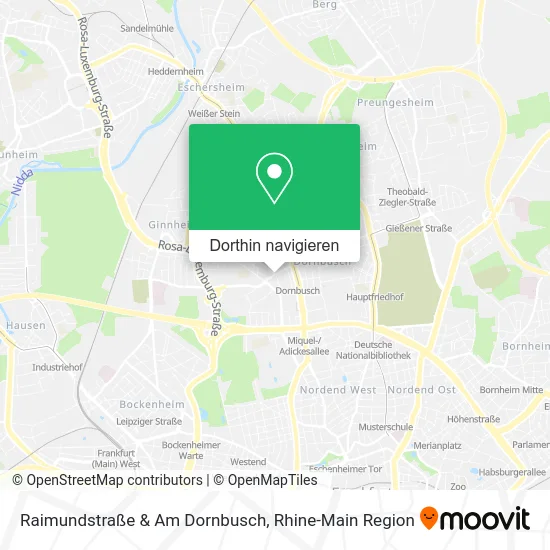 Raimundstraße & Am Dornbusch Karte