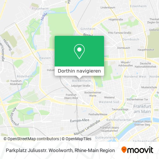 Parkplatz Juliusstr. Woolworth Karte