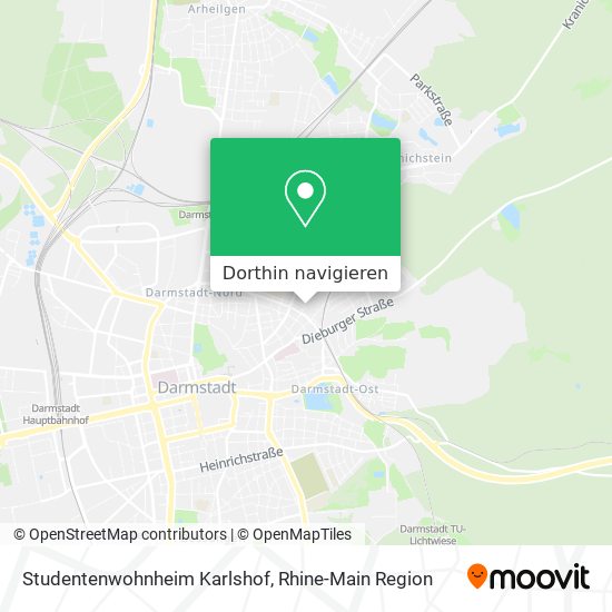 Studentenwohnheim Karlshof Karte