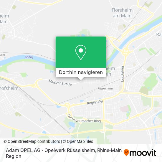 Adam OPEL AG - Opelwerk Rüsselsheim Karte