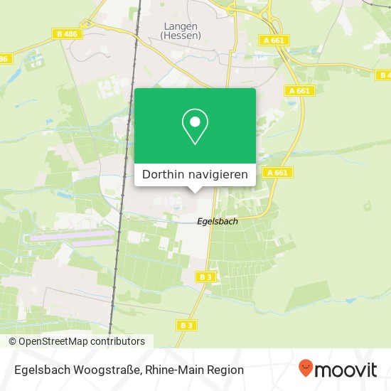 Egelsbach Woogstraße Karte