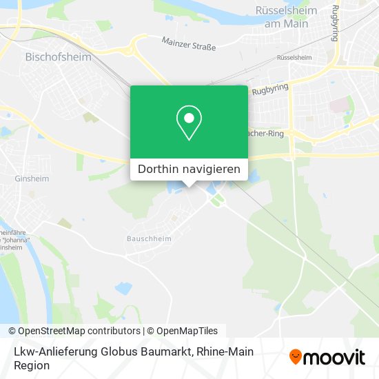 Lkw-Anlieferung Globus Baumarkt Karte