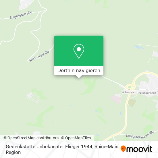 Gedenkstätte Unbekannter Flieger 1944 Karte