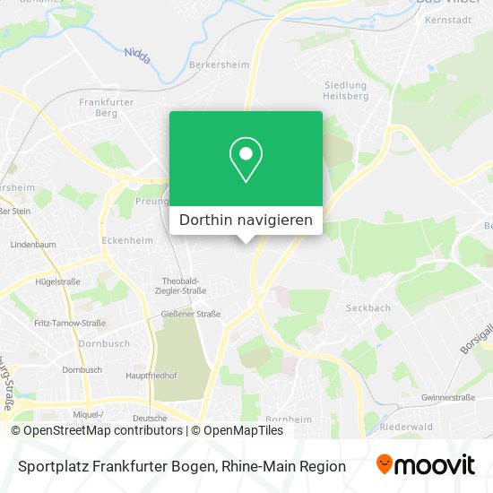 Sportplatz Frankfurter Bogen Karte