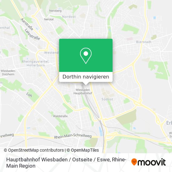 Hauptbahnhof Wiesbaden / Ostseite / Eswe Karte