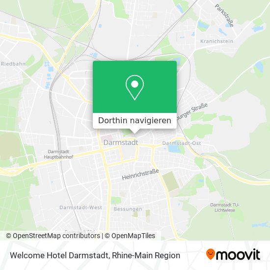 Welcome Hotel Darmstadt Karte