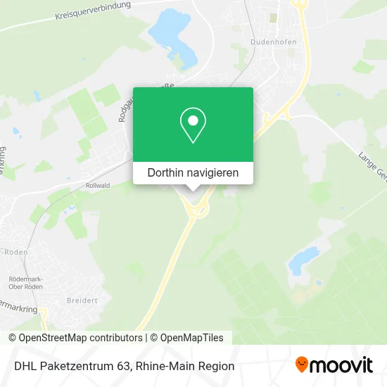 DHL Paketzentrum 63 Karte