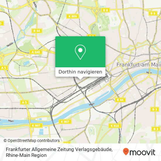 Frankfurter Allgemeine Zeitung Verlagsgebäude Karte