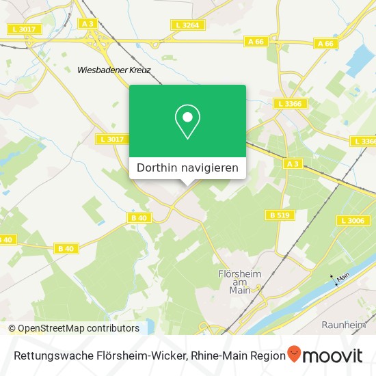 Rettungswache Flörsheim-Wicker Karte