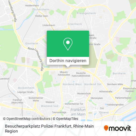 Besucherparkplatz Polizei Frankfurt Karte