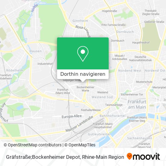 Gräfstraße;Bockenheimer Depot Karte