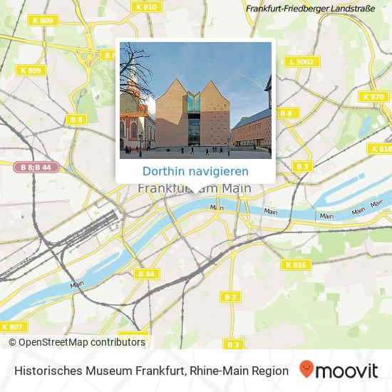 Historisches Museum Frankfurt Karte