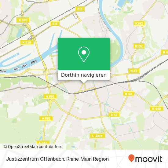 Justizzentrum Offenbach Karte