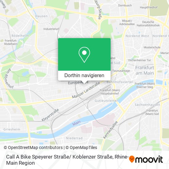 Call A Bike Speyerer Straße/ Koblenzer Straße Karte