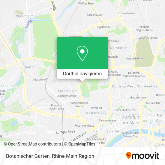 Botanischer Garten Karte