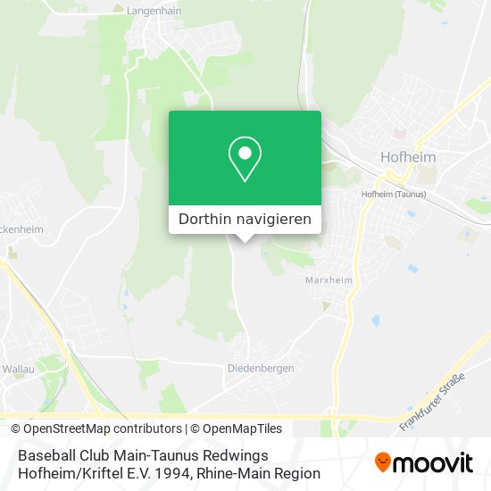 Baseball Club Main-Taunus Redwings Hofheim / Kriftel E.V. 1994 Karte