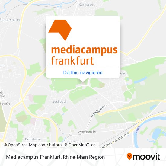 Mediacampus Frankfurt Karte