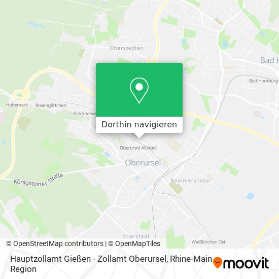Hauptzollamt Gießen - Zollamt Oberursel Karte