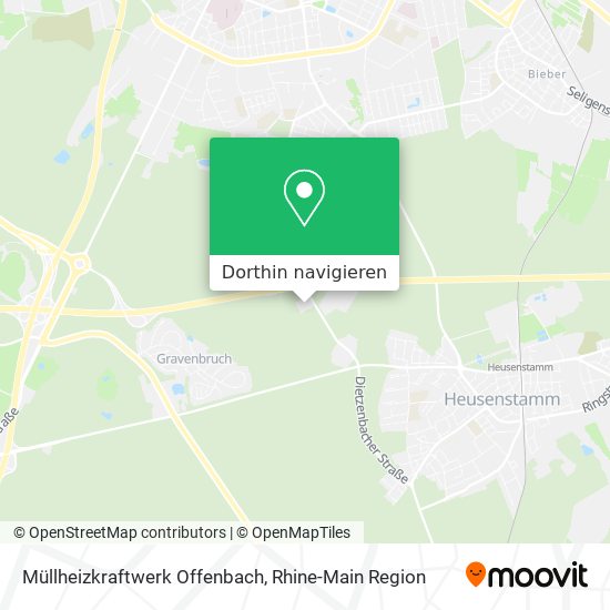 Müllheizkraftwerk Offenbach Karte