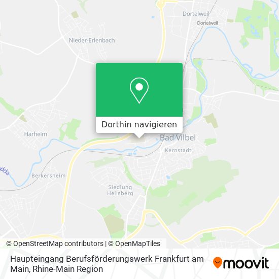 Haupteingang Berufsförderungswerk Frankfurt am Main Karte