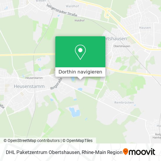 DHL Paketzentrum Obertshausen Karte