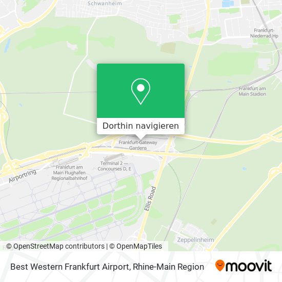 Best Western Frankfurt Airport Karte
