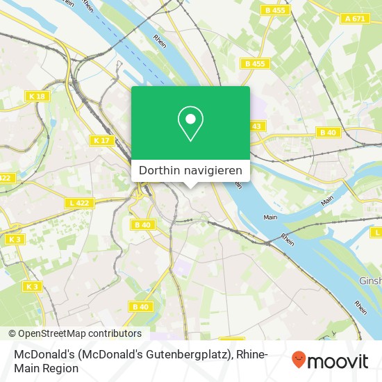 McDonald's (McDonald's Gutenbergplatz) Karte