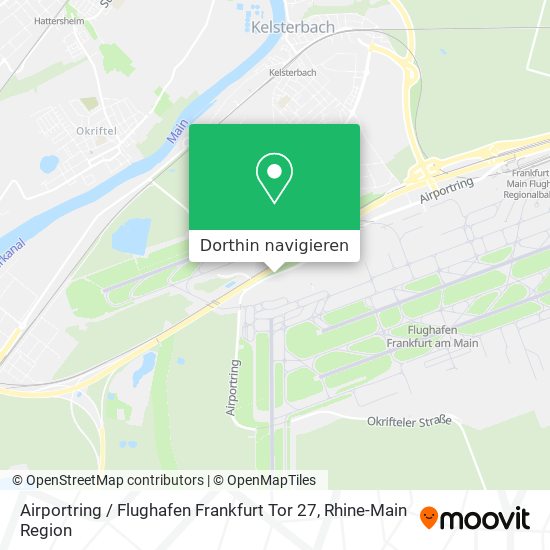 Airportring / Flughafen Frankfurt Tor 27 Karte