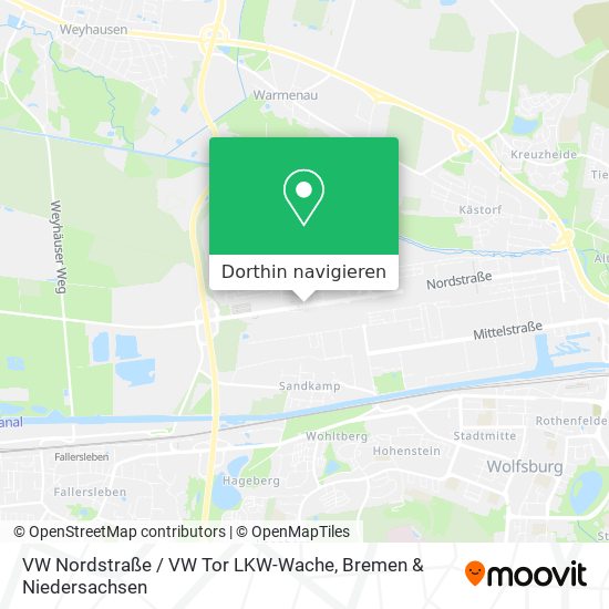 VW Nordstraße / VW Tor LKW-Wache Karte