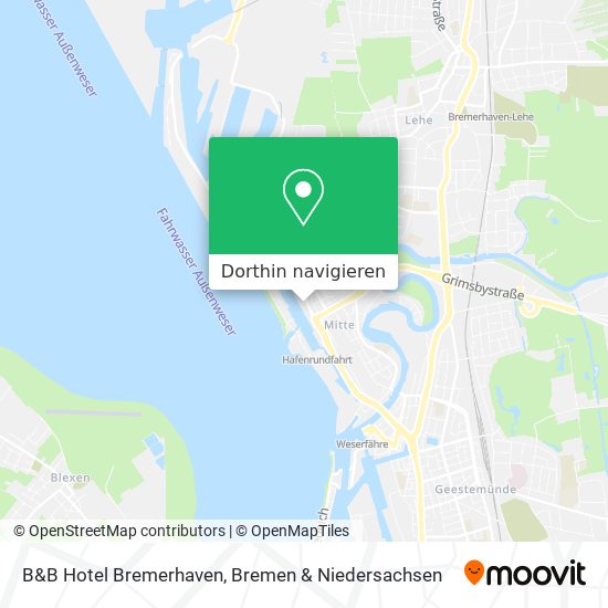 B&B Hotel Bremerhaven Karte