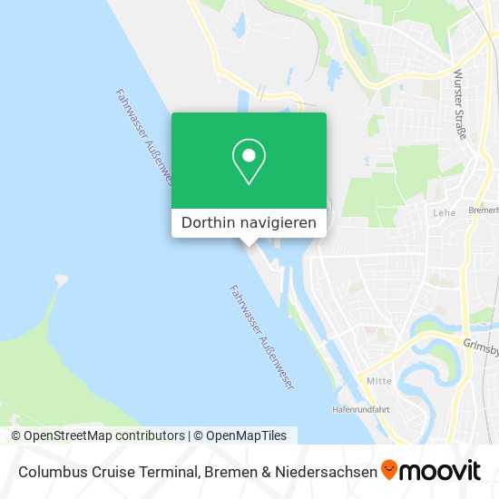 Columbus Cruise Terminal Karte