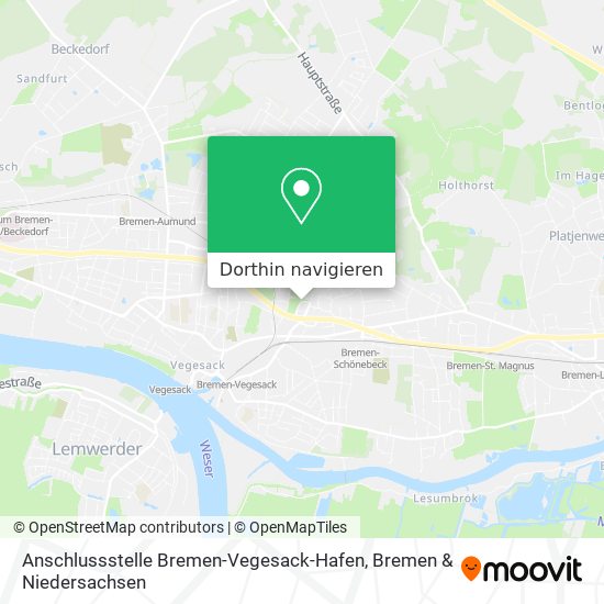 Anschlussstelle Bremen-Vegesack-Hafen Karte
