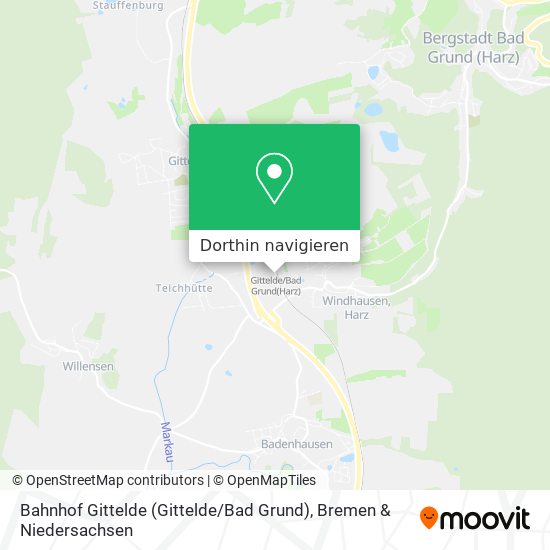 Bahnhof Gittelde (Gittelde / Bad Grund) Karte