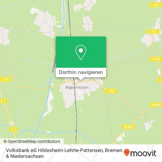 Volksbank eG Hildesheim-Lehrte-Pattensen Karte