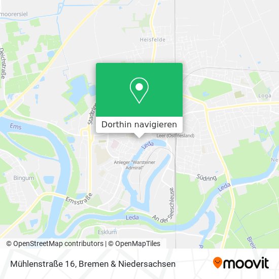 Mühlenstraße 16 Karte