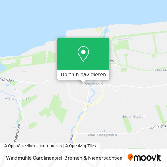 Windmühle Carolinensiel Karte