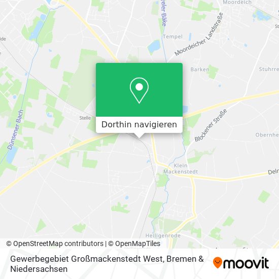 Gewerbegebiet Großmackenstedt West Karte