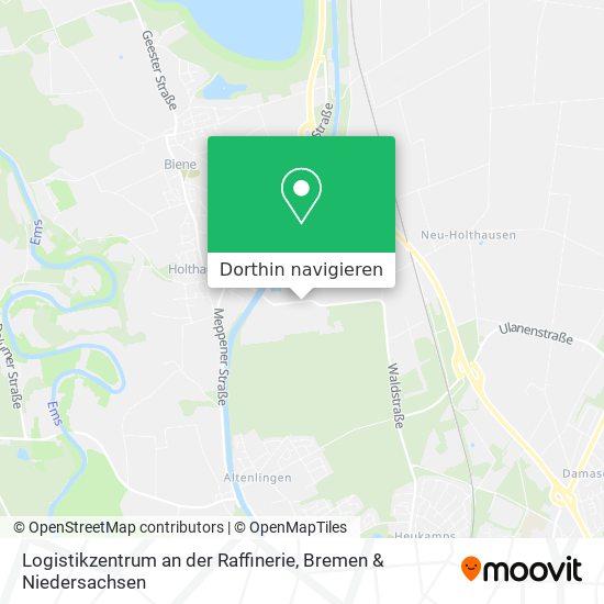 Logistikzentrum an der Raffinerie Karte