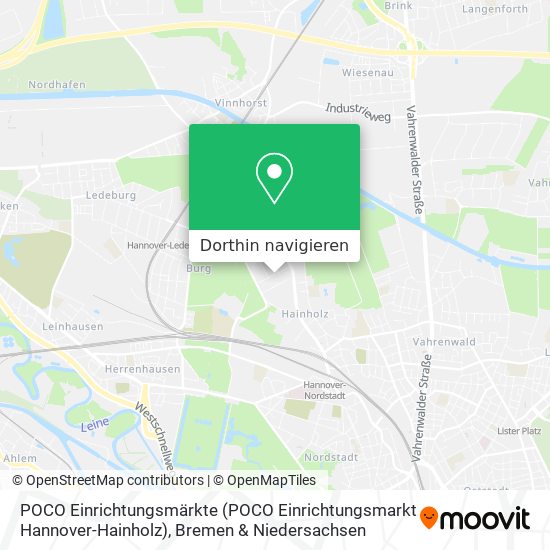 POCO Einrichtungsmärkte (POCO Einrichtungsmarkt Hannover-Hainholz) Karte