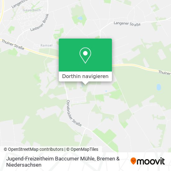 Jugend-Freizeitheim Baccumer Mühle Karte