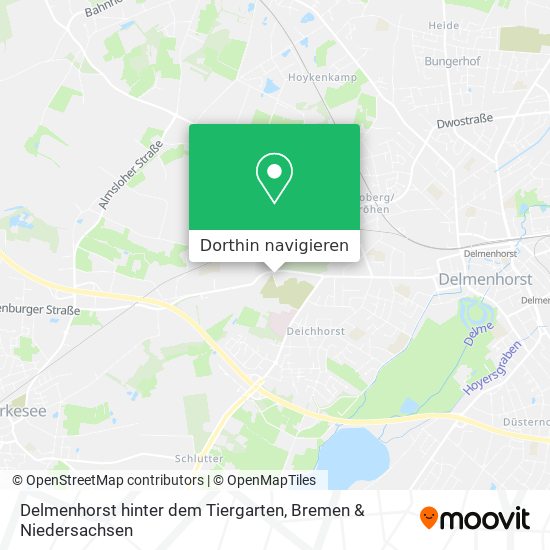 Delmenhorst hinter dem Tiergarten Karte