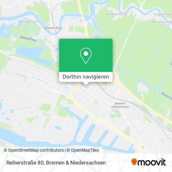 Reiherstraße 80 Karte