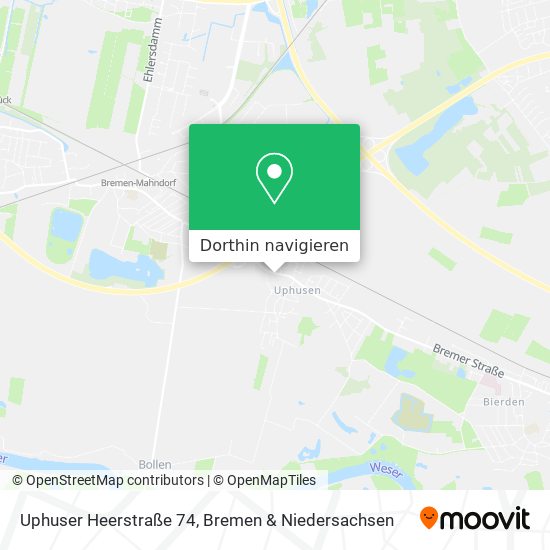 Uphuser Heerstraße 74 Karte